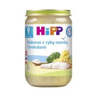 Hipp, makaron z rybą morską i brokułami, po 9 miesiącu, 220g