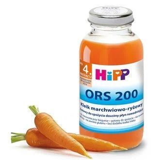 Hipp ORS 200, kleik marchwiowo-ryżowy, doustny płyn nawadniający, po 4 miesiącu, 200ml