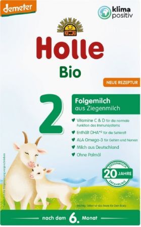 Holle, mleko następne kozie 2, Bio, po 6 miesiącu, 400g