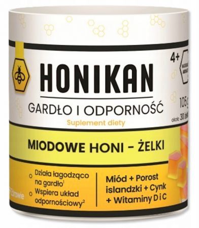 Honikan Gardło I Odporność, żelki, po 4 roku życia, 30 sztuk
