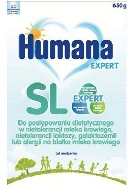 Humana SL Expert, mleko dla niemowląt z alergią na białko mleka krowiego, od urodzenia, 650g