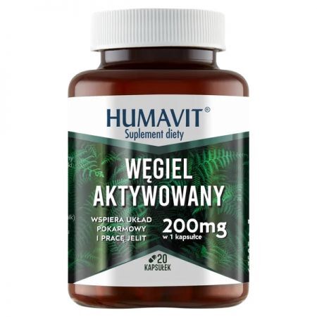 Humavit, węgiel aktywowany, 20 kapsułek