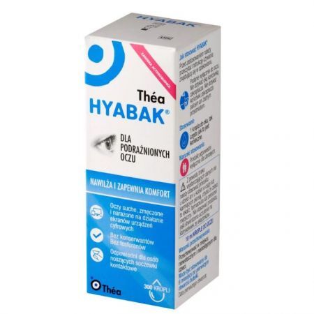 Hyabak 0,15%, nawilżające krople do oczu i soczewek kontaktowych, 10ml