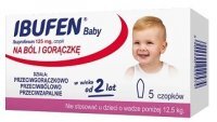 Ibufen Baby 125mg, dla dzieci od 2 lat, 5 czopków