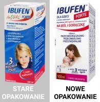 Ibufen dla dzieci Forte 200mg/5ml, zawiesina, smak malinowy, od 3 miesiąca życia, 100ml