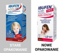Ibufen dla dzieci Forte 200mg/5ml, zawiesina, smak truskawkowy, od 3 miesiąca życia, 100ml