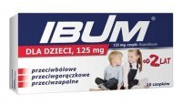 Ibum dla dzieci 125mg, czopki doodbytnicze, 10 sztuk