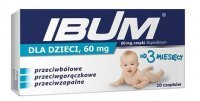 Ibum dla dzieci 60mg, czopki doodbytnicze, 10 sztuk
