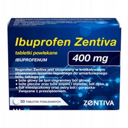 Ibuprofen Zentiva 400mg, 50 tabletek