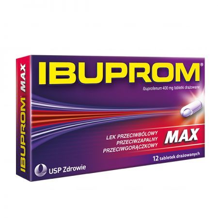 Ibuprom Max 400mg, 12 tabletek