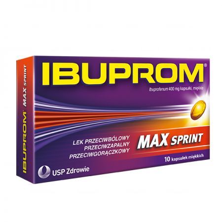 Ibuprom Max Sprint 400mg, 10 kapsułek