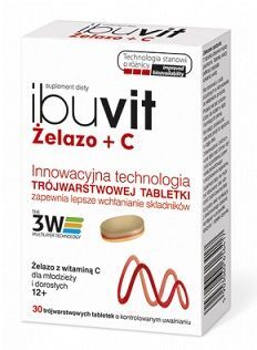 Ibuvit Żelazo + C, 30 tabletek