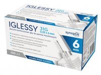 Iglessy, jednorazowe igły do penów insulinowych, 31G, 0,25 x 6mm, 100 sztuk
