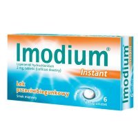 Imodium Instant 2mg, 6 tabletek ulegających rozpadowi w jamie ustnej