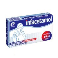 Infacetamol 50mg, czopki doodbytnicze, 10 sztuk