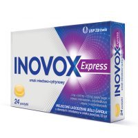 Inovox Express (2mg+0,6mg+1,2mg), smak miodowo-cytrynowy, 24 pastylki do ssania