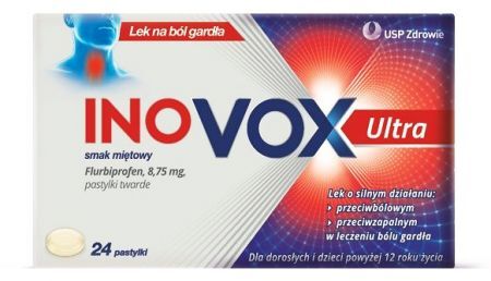 Inovox Ultra 8,75mg, smak miętowy, 24 pastylki do ssania