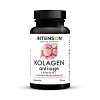 Intenson, kolagen anti-age, z witaminą C i kwasem hialuronowym, 120 tabletek