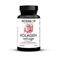 Intenson, kolagen anti-age, z witaminą C i kwasem hialuronowym, 90 tabletek