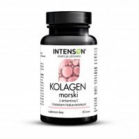 Intenson, kolagen morski, z witaminą C i kwasem hialuronowym, 60 tabletek