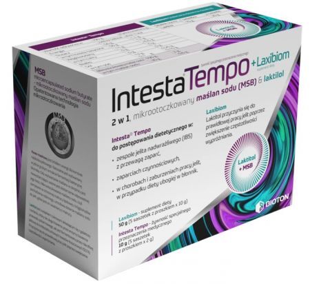 Intesta Tempo, proszek, 5 saszetek + Laxibiom, proszek, 5 saszetek