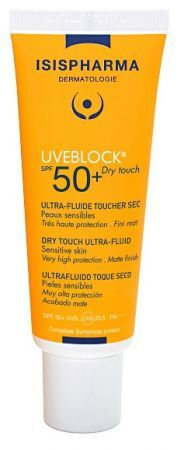 Isis Pharma, UveBlock Dry Touch, ultralekki fluid bezbarwny SPF 50+, 40ml