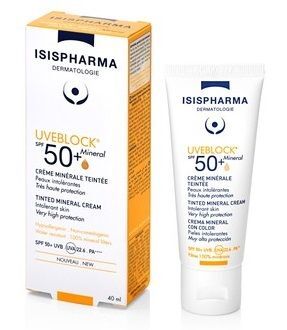 Isis Pharma, UveBlock, koloryzujący krem mineralny do twarzy SPF 50+, 40ml
