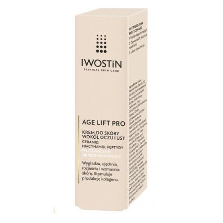 Iwostin Age Lift Pro, krem do skóry wokół oczu i ust, pielęgnacja w okresie menopauzy, 15ml