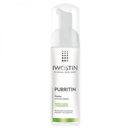 Iwostin Purritin, pianka oczyszczająca, skóra tłusta i trądzikowa, 165ml
