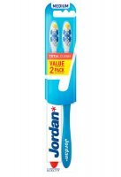 Jordan Total Clean, szczoteczka do zębów, medium, 2 sztuki