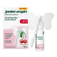 Junior-angin, spray na ból gardła, smak wiśniowy, dla dzieci od 3 roku życia, 20ml