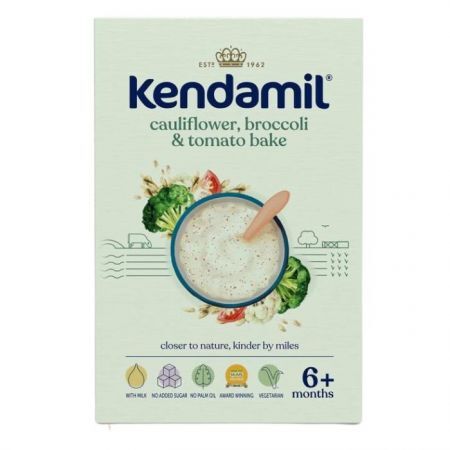 Kendamil, mleczna kaszka z brokułem, kalafiorem i pomidorami, po 6 miesiącu, 150g