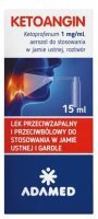 Ketoangin 1mg/ml, aerozol do stosowania w jamie ustnej, 15ml