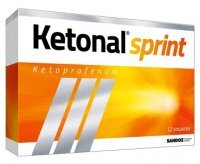 Ketonal Sprint 25mg, granulat do sporządzania roztworu doustnego, 12 saszetek