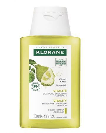 Klorane, Cedrat, lekki szampon energetyzujący z owoców z ekstraktu z cytronu, 400ml
