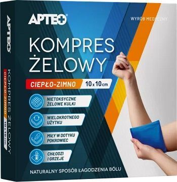 Kompres żelowy ciepło-zimno 10x10cm, Apteo, 1 sztuka
