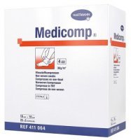 Kompresy włókninowe Medicomp, jałowe, 10cmx10cm, 50 sztuk