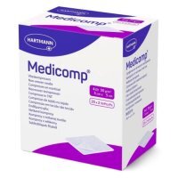 Kompresy włókninowe Medicomp, jałowe, 5cmx5cm, 50 sztuk