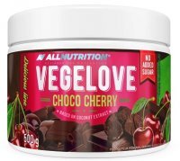 KRÓTKA DATA 08/2022 Allnutrition Vegelove, Choco Cherry, krem wegański o smaku czekoladowo-wiśniowym, 500g
