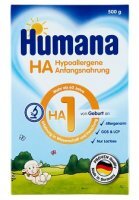 KRÓTKA DATA 20/08/2022 Humana HA 1, mleko początkowe hipoalergiczne, od urodzenia, 500g