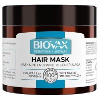 L'Biotica Biovax, Fitokeratyna i Jedwab, maska intensywnie regenerująca, włosy zniszczone i przesuszone, 250ml
