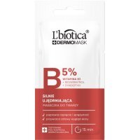 L'Biotica Dermomask, silnie ujędrniająca maseczka do twarzy, z witaminą B3, 8ml
