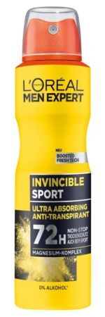 L’Oreal Men Expert, Invincible Sport, antyperspirant w sprayu, 150ml