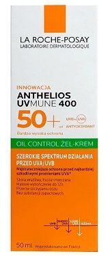 La Roche-Posay Anthelios UVMune 400, matujący żel-krem do twarzy, SPF 50+, 50ml