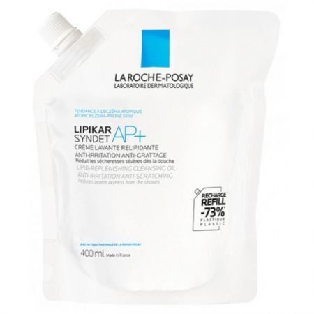 La Roche-Posay Lipikar Syndet AP+, krem myjący dla skóry atopowej, od urodzenia, eco-refill, 400ml