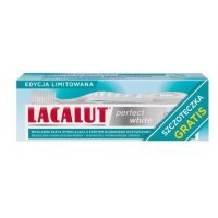 Lacalut Perfect White, micelarna pasta wybielająca, z efektem głębokiego oczyszczenia, 75ml + szczoteczka