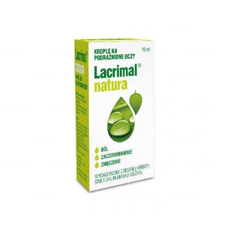 Lacrimal Natura, krople na podrażnione oczy, 10ml