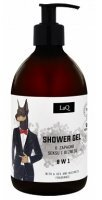 LaQ, żel pod prysznic 8w1, o zapachu męskich perfum, Doberman, 500ml