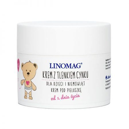 Linomag, krem pod pieluszkę z tlenkiem cynku, od 1 dnia życia, 50ml