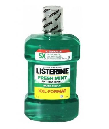 Listerine Fresh Mint, antybakteryjny płyn do płukania jamy ustnej, 1000ml